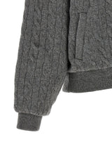 Gray Wool Bomber