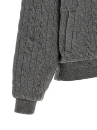 Gray Wool Bomber