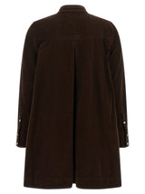 Brown Cotton Short Dress