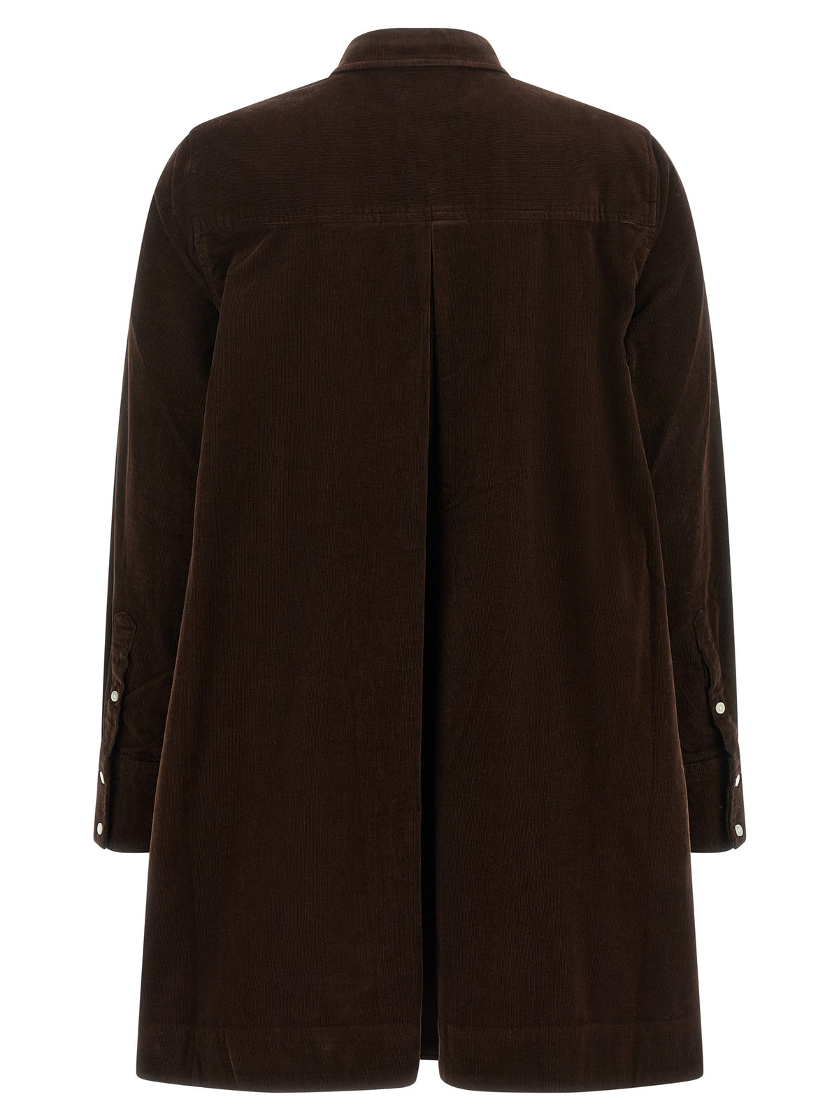 Brown Cotton Short Dress