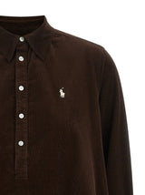 Brown Cotton Short Dress