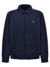 Blue Polyester Bomber