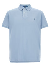 Blue Cotton Polo Shirt