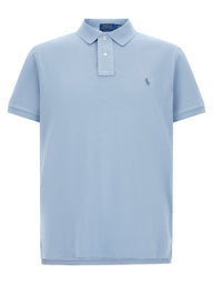 Blue Cotton Polo Shirt