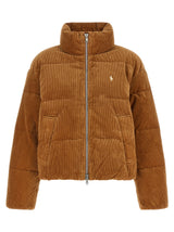 Brown Cotton Full-Length Jacket