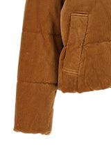 Brown Cotton Full-Length Jacket