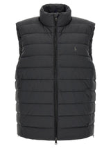 Black Polyester Sleeveless Jacket