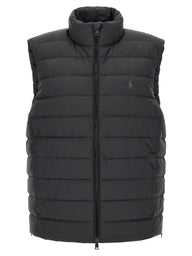 Black Polyester Sleeveless Jacket
