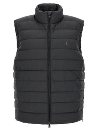Black Polyester Sleeveless Jacket