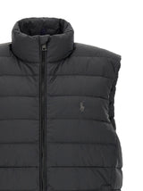 Black Polyester Sleeveless Jacket