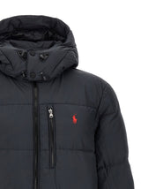 Black Polyester Full-Length Jacket