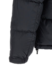 Black Polyester Full-Length Jacket