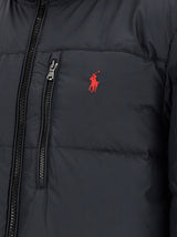 Black Polyester Full-Length Jacket