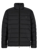 Black Polyester Full-Length Jacket
