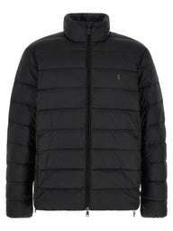Black Polyester Full-Length Jacket