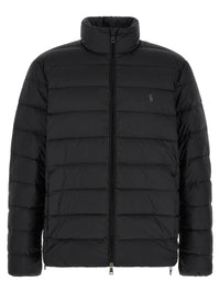 Black Polyester Full-Length Jacket