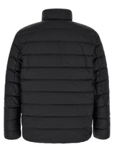 Black Polyester Full-Length Jacket