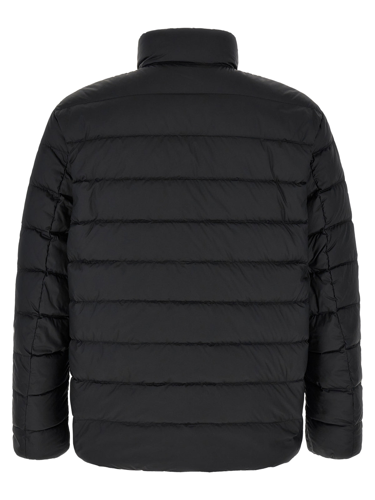 Black Polyester Full-Length Jacket