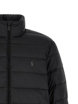 Black Polyester Full-Length Jacket