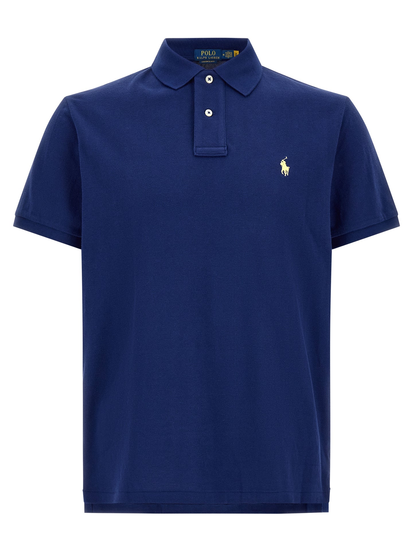 Blue Cotton Polo Shirt