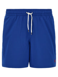Blue Polyester Swim Shorts