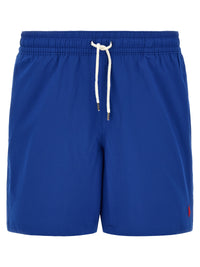 Blue Polyester Swim Shorts