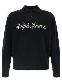 Black Wool Polo Shirt