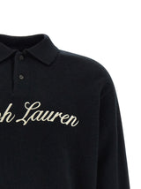 Black Wool Polo Shirt