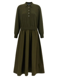Bicolor Wool Long Dress