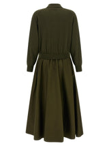 Bicolor Wool Long Dress