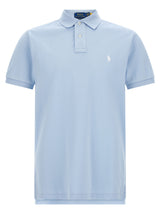 Blue Cotton Polo Shirt