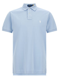 Blue Cotton Polo Shirt