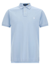 Blue Cotton Polo Shirt