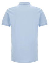 Blue Cotton Polo Shirt