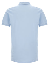 Blue Cotton Polo Shirt