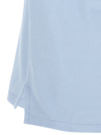 Blue Cotton Polo Shirt