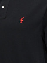 Black Cotton Polo Shirt
