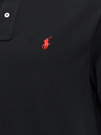 Black Cotton Polo Shirt