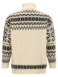 Bicolor Wool Cardigan