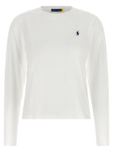 White Cotton Long Sleeve T-Shirt