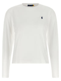 White Cotton Long Sleeve T-Shirt
