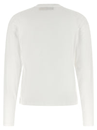 White Cotton Long Sleeve T-Shirt
