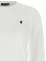 White Cotton Long Sleeve T-Shirt