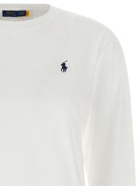 White Cotton Long Sleeve T-Shirt