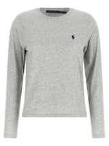 Gray Cotton Long Sleeve T-Shirt