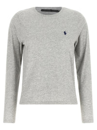 Gray Cotton Long Sleeve T-Shirt