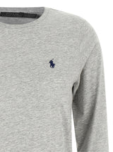 Gray Cotton Long Sleeve T-Shirt