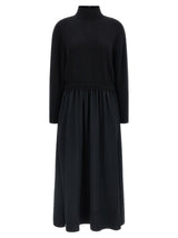 Black Wool Long Dress