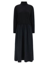 Black Wool Long Dress