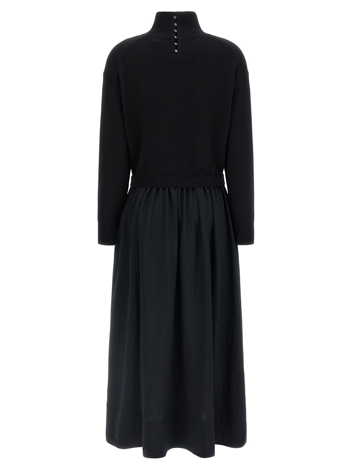Black Wool Long Dress